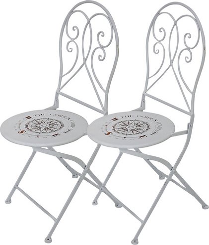 GARDEN PLEASURE Klappstuhl »Bayo«, BxTxH: 40 x 40 x 93 cm, Eisen - weiss