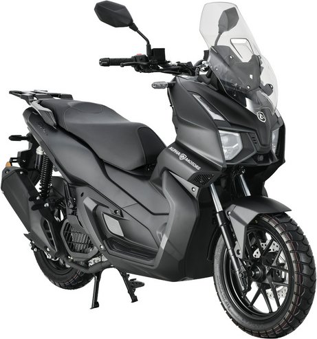 ALPHA MOTORS Motorroller »ADV X-treme«, 125 ccm, 85 km/h, EURO 5+, silber-schwarz, inkl. Topcase