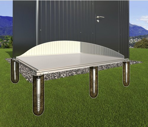 Fundament, Aluminium/Edelstahl - silberfarben