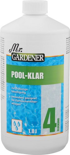 Mr. GARDENER Flockungsmittel »Pool Klar«, 1 l - weiss