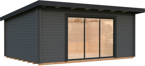 Thumbnail - PALMAKO Gartenhaus »Lea«, Aufstellmaße BxTxH: 578 x 451 x 249 cm, lackiert, Holz - grau