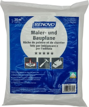 RENOVO Bauplane »Profi«, BxL: 4 x 5 m, transparent