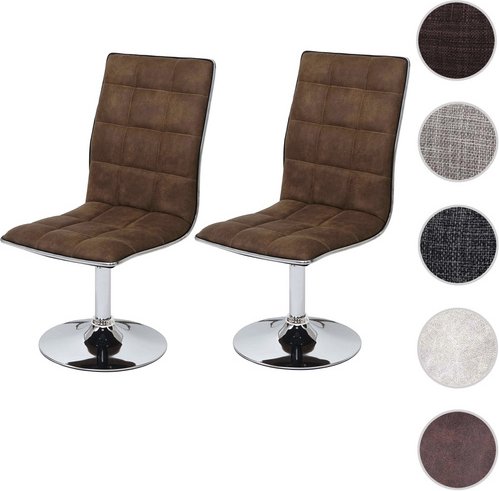 MVG Esszimmerstuhl »MVG-C41«, 2er-Set, höhenverstellbar - braun