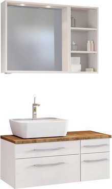 HELD MÖBEL Unterbecken-Set »Davos«, BxHxT: 90 x 200 x 47 cm - weiss