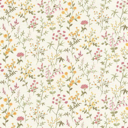 Rasch Selbstklebende Vliestapete »Daisy«, 6,00x0,53m Blumen bunt - weiss