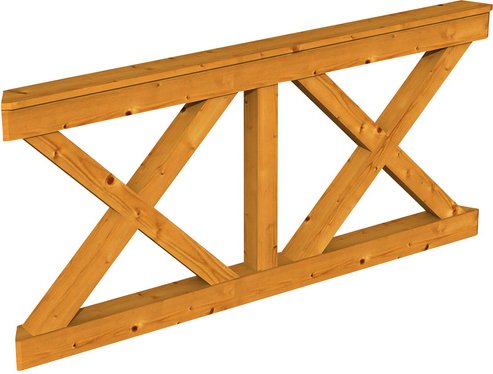 SKANHOLZ Brüstung, BxH: 180 x 84 cm, eiche hell, Holz