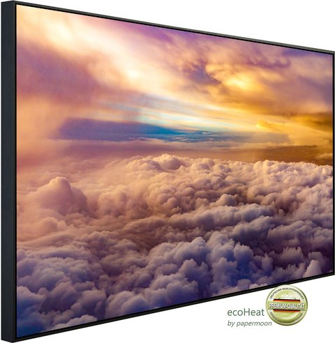 papermoon Infrarotheizung »EcoHeat - Ansicht über Wolken«, Matt-Effekt - bunt