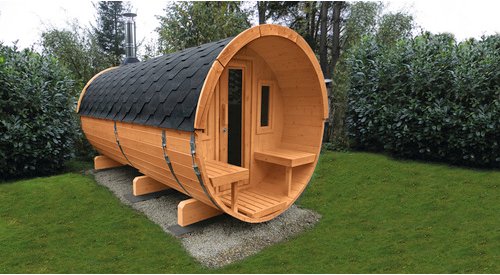 Thumbnail - WOLFF FINNHAUS Fasssauna »Basic«, BxHxT: 205 x 210 x 400 cm, Fichtenholz - braun