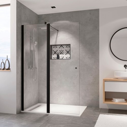 BREUER Seitenwand »Entra«, HxS: 200 x 0,6 cm - schwarz