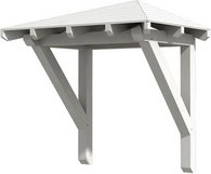 SKANHOLZ Vordach »Wesel 1«, 188 x 126 cm (BxT), nordische Fichte, weiß - weiss