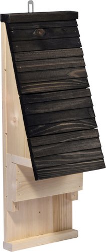 DOBAR Fledermauskasten, Holz, schwarz, für Fledermäuse