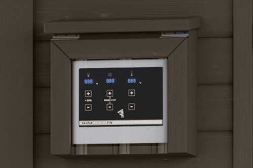 KARIBU Saunafenster, BxHxT: 84 x 84 x 3,8 cm, Rund, Klarglas, natur, für Wandstärke: 38 mm - beige