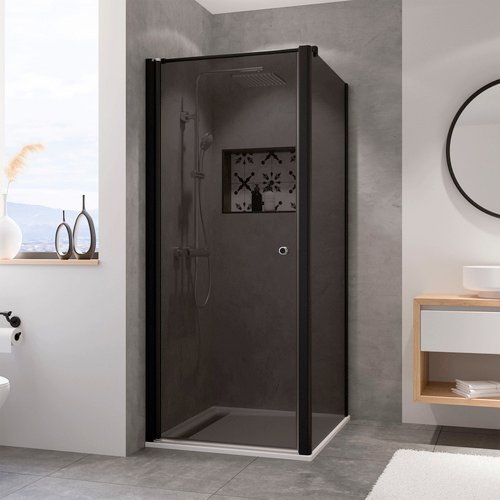 BREUER Duschkabine »Elana 6«, Höhe: 200 cm, schwarz, Scheibenstärke: 6 mm