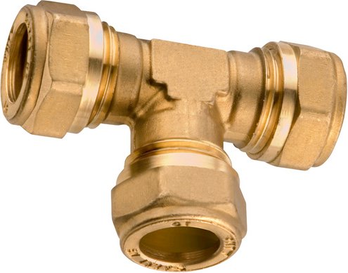 WELLWATER T-Stück, Messing - goldfarben