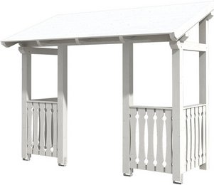 SKANHOLZ Vordach »Paderborn 6«, 336 x 156 cm (BxT), nordische Fichte, weiß - weiss