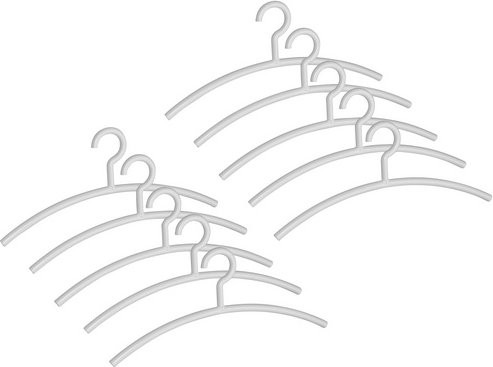 WENKO Kleiderbügel, 10 Stk., weiß - weiss