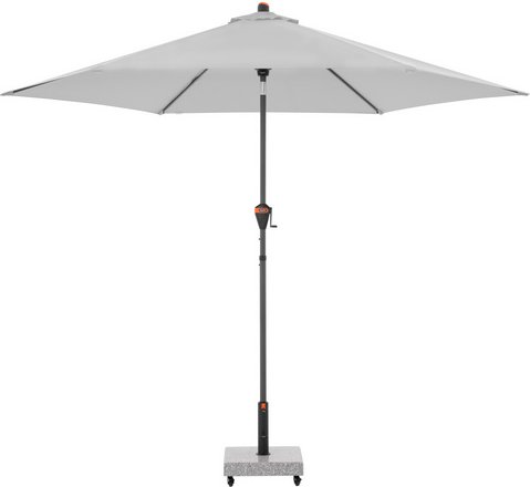 DOPPLER Kurbelschirm »MyZone «, 305 cm, sechseckig, Sonnenschutzfaktor: 50 - grau