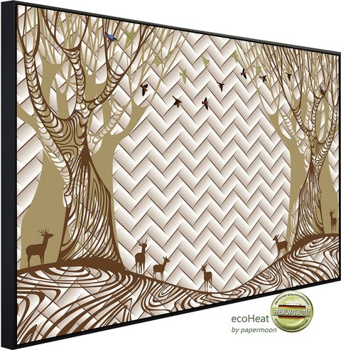 Thumbnail - papermoon Infrarotheizung »EcoHeat - Muster mit Wald«, Matt-Effekt - bunt