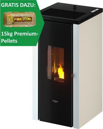 PEGASO Pelletofen »Vera 7«, weiß, Stahl, 7 kW - weiss