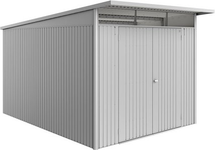 BIOHORT Gerätehaus »AvantGarde Eco«, BxHxT: 260 x 222 x 380 cm (Außenmaß), Gr. A8, silber-metallic, - grau