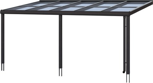 SKANHOLZ Terrassenüberdachung »Monza«, Breite: 541 cm, Dach: Verbund-Sicherheits-Glas (VSG), anthrazit - grau