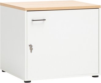 SCHILDMEYER Mehrzweckschrank »Solea«, BxH: 67,1 x 60 cm, abschließbar mattweiß - weiss