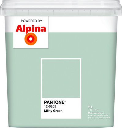 ALPINA Wandfarbe »PANTONE«, Milky Green, matt, 5 l - gruen