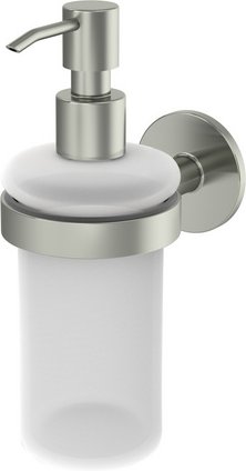 LENZ Seifenspender »NOA«, Nickel-matt, Montageart: Kleben oder Bohren - silberfarben