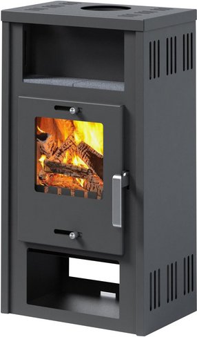 accente Kaminofen »Europa«, grau, Stahlblech, 7,2 kW