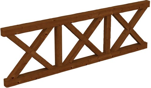 SKANHOLZ Brüstung, B x H: 270 x 84 cm, Holz, Farbe: nussbaum