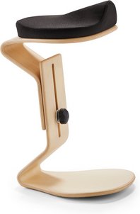 Mayer Sitzmöbel Hocker »NEST NATURE«, Breite: 38 cm, höhenverstellbar, Polyester, schwarz