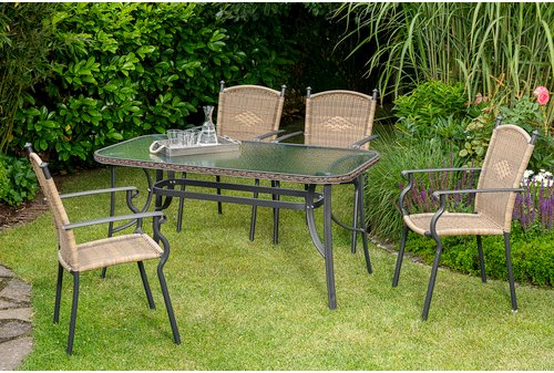 MERXX Gartenmöbelset »Roma«, 4 Sitzplätze, Aluminium/Kunststoff - grau