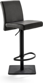 Mayer Sitzmöbel Barhocker »1286«, Breite: 41 cm, höhenverstellbar, Leder, schwarz