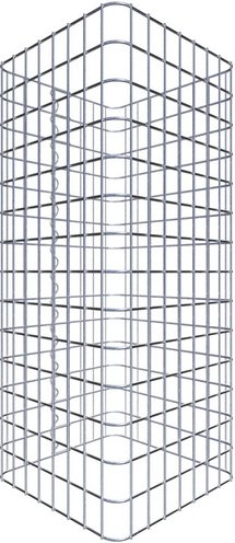 Gabiona Gabionensäule, silbergrau, Maschenweite 5 cm x 5 cm - silberfarben