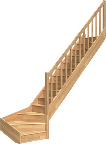 Thumbnail - DOLLE Wangentreppe »Paris«, bis 318 cm Raumhöhe - braun