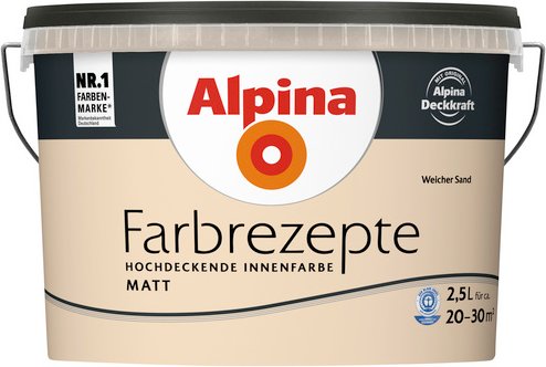 ALPINA Innenfarbe »Farbrezepte«, Weicher Sand, matt - bunt
