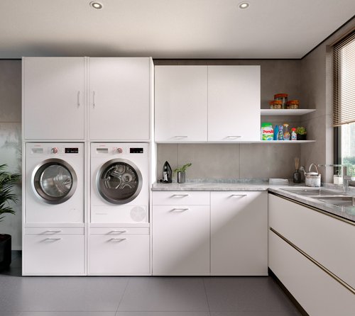 Waschturm Hängeschrank »WSHS60-87«, BxHxT: 60 x 86,4 x 37 cm - weiss