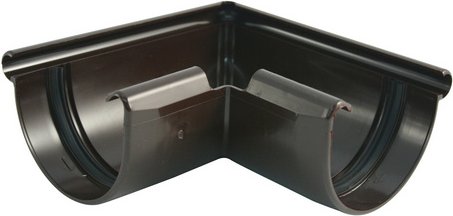 MARLEY Eckstück, BxHxL: 23 x 10,3 x 23, cm, für Dachrinnen - braun