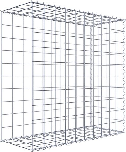 Gabiona Gabione, silbergrau, Maschenweite 10 cm x 10 cm, Spirale - silberfarben