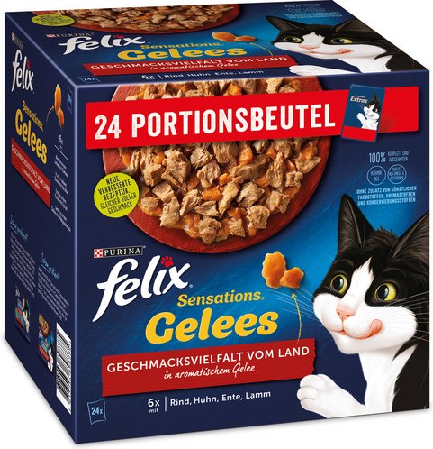 felix Katzen-Nassfutter, 4 Stück, je 85 g