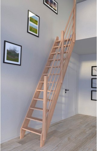 STARWOOD Raumspartreppe »3000«, Buchenholz, 12 Stufen, max. Geschosshöhe 279,5 cm - braun
