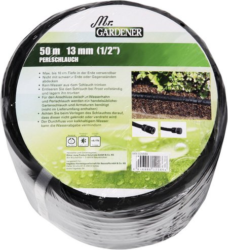 Mr. GARDENER Perlschlauch, Länge: 50 m - schwarz
