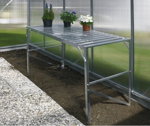 Thumbnail - VITAVIA Pflanztisch, BxL: 53,76 x 121,04 cm, Aluminium - grau