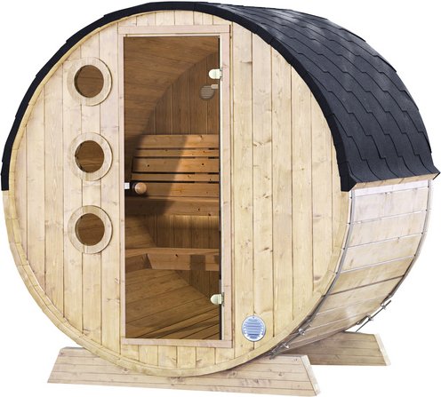 WOLFF FINNHAUS Fasssauna »Mini«, Fichtenholz, beige, 3 Personen, 3,3 m2