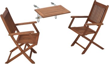 MERXX Gartenmöbelset »Rio«, Holz, 3-teilig - braun