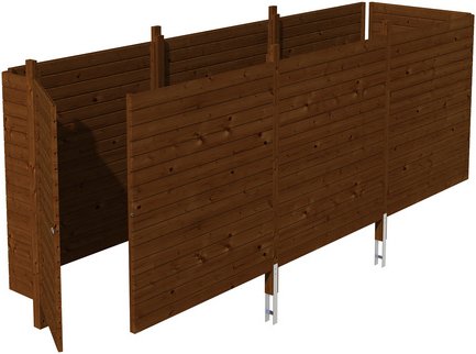 SKANHOLZ Brüstung, Breite: 573 cm, nussbaum