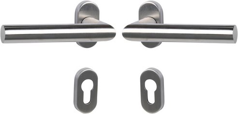 ALPERTEC Schmalrahmengarnitur, Edelstahl - silberfarben