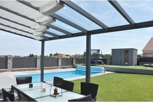 GARDENDREAMS Sonnenschutz, rechteckig, 700 x 250 cm - weiss