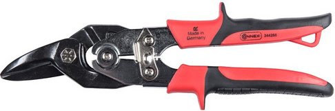 CONNEX Hebelblechschere, rechtsschneidend, schwarz/rot, Metall/Kunststoff
