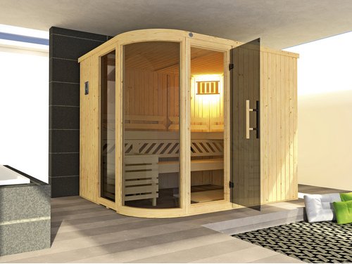 Thumbnail - WEKA Sauna »Sara 2«, mit Ofen, BxHxT: 244 x 199 x 194 cm - beige